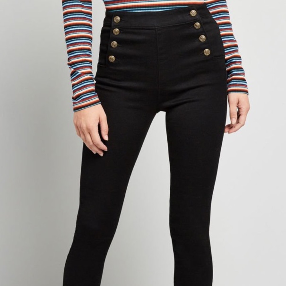 NWT Set Sailorette High Waisted Black Jeans